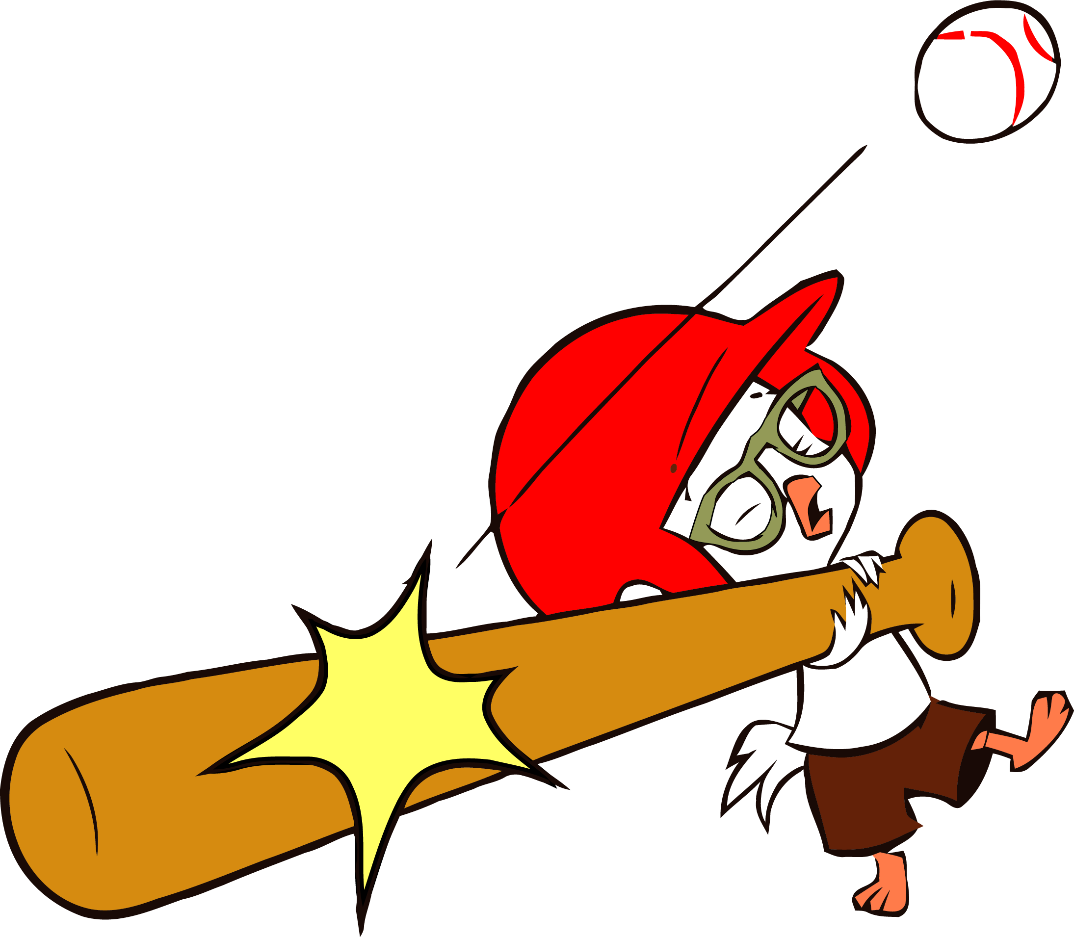 Free Library Chicken Little Png Clipartly - Chicken Little Baseball Clipart Transparent Png (2189x1910), Png Download