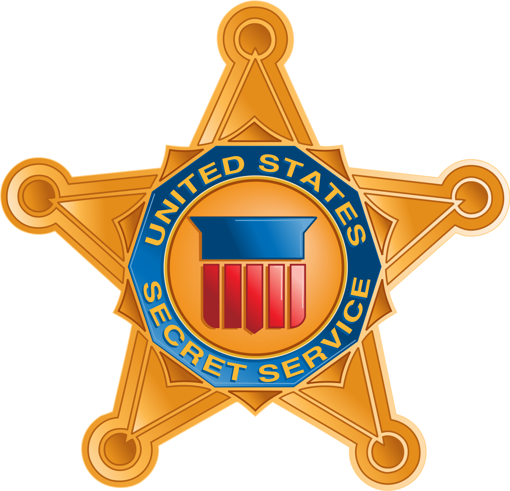 Secret Service Bigs To Obama Detail - Us Secret Service Star Clipart (2000x1967), Png Download
