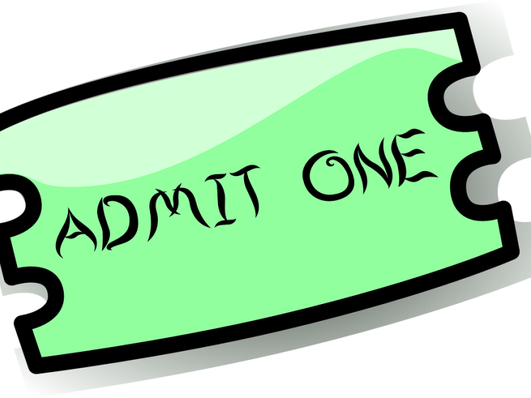 From Open Mic' To Thank Funk - Ticket Cartoon Clip Art - Png Download (750x563), Png Download