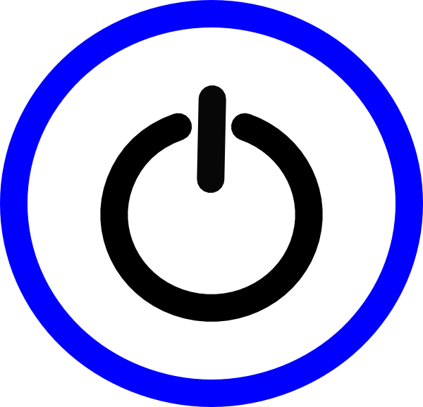 Blue And Black Power Svg - Circle Clipart (600x578), Png Download