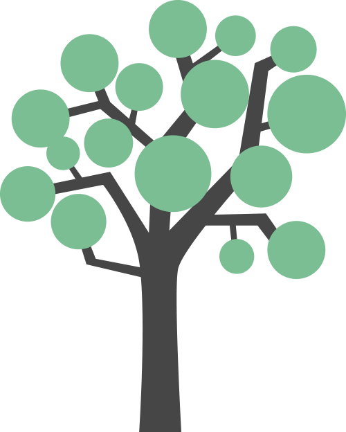 A Tree With Leaves Growing On It - Tree Flat Design Png Clipart (500x624), Png Download