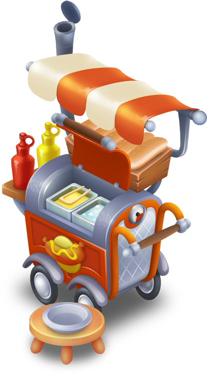 Making Hot Dogs - Hot Dog Stand Clipart (750x750), Png Download