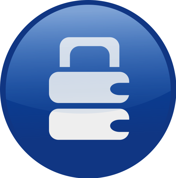 Locked-blue Clipart Png Transparent Png (593x600), Png Download