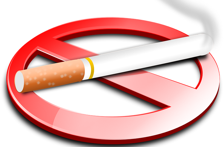 How To Get Rid Of The Smell Of Cigarette Smoke - No Smoking Shower Curtain Clipart (750x495), Png Download
