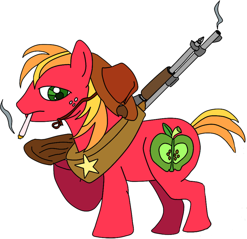 Lycanianspike, Big Macintosh, Cigarette, Cowboy, Earth - Dog Clipart (800x775), Png Download