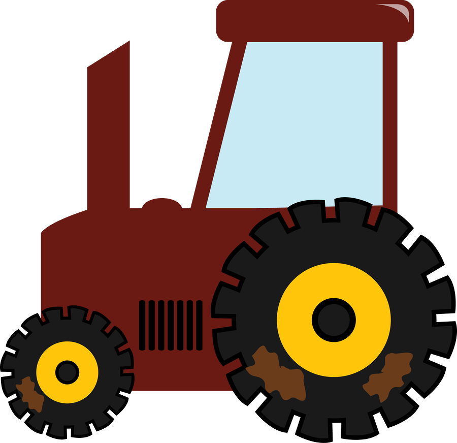 Vector Stock Fazenda - Trator Fazendinha Rosa Png Clipart (900x872), Png Download