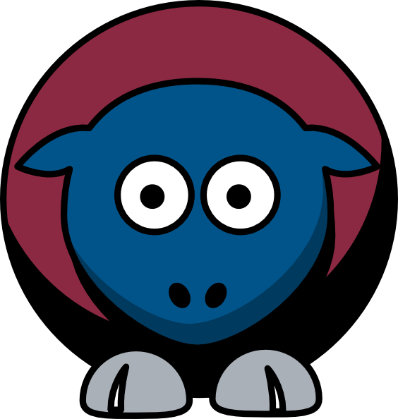 Avalanche Blue Pencil And In Color - College Football Clipart (564x594), Png Download