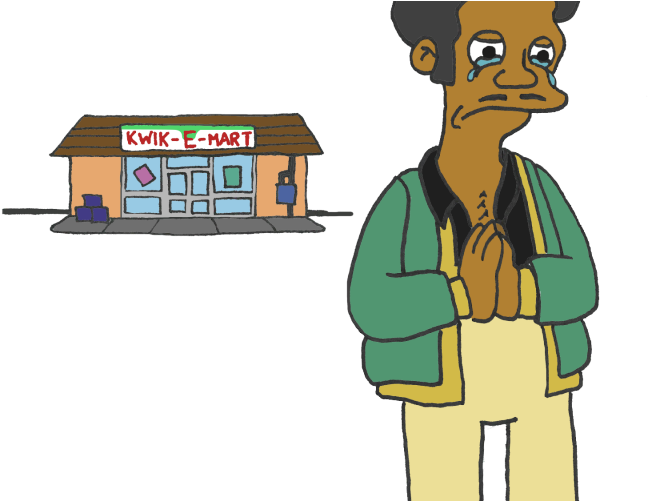 Farewell Apu - Cartoon Clipart (800x500), Png Download