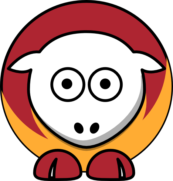 Sheep - Usc Trojans - Team Colors - College Football - Cal State Fullerton Titans Clipart (570x598), Png Download