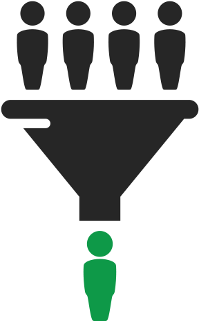 Build A Retargeting Audience - Conversion Funnel Clipart (1000x500), Png Download