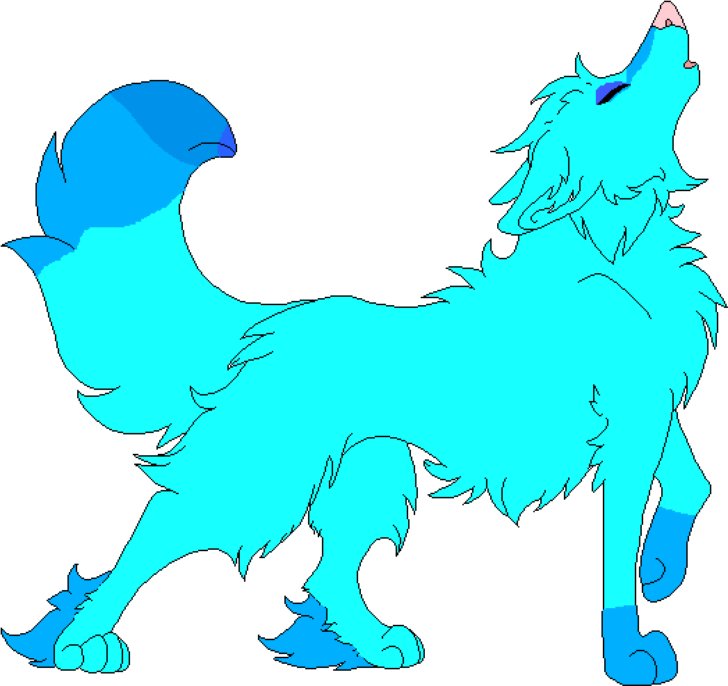 Water Wolf - Dog Clipart (1300x1100), Png Download