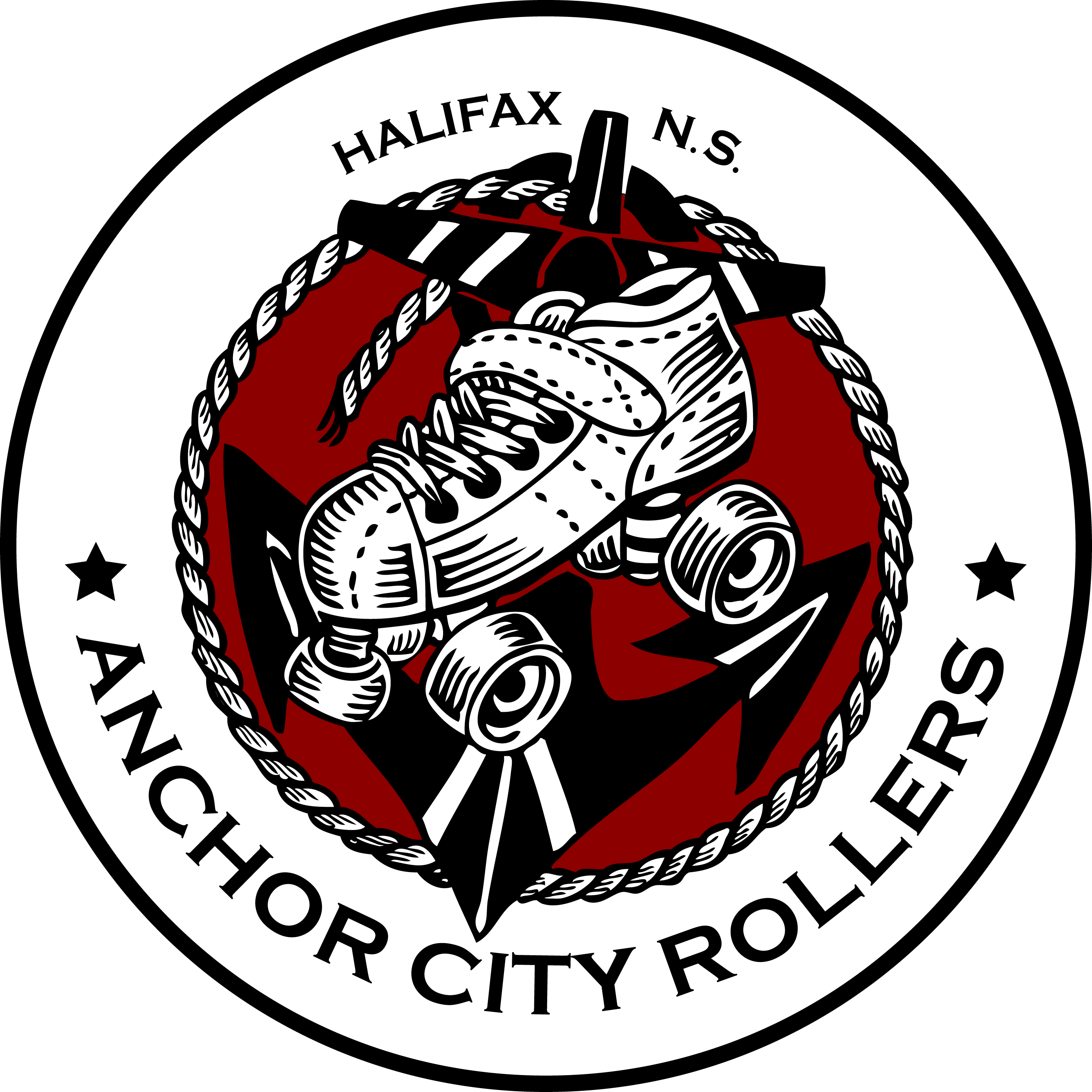 Halifax's Flat Track Roller Derby League - Anchor Clipart (2780x2780), Png Download
