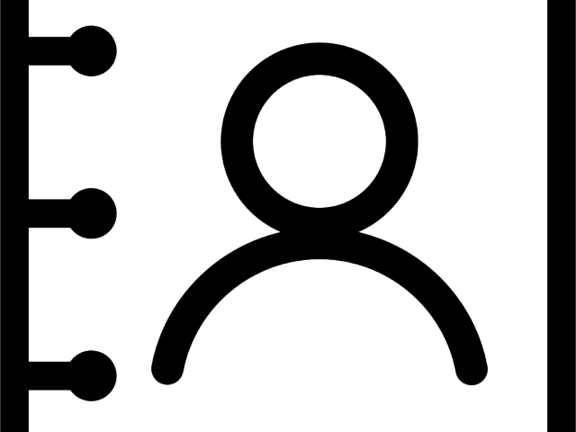 Business Cards Clipart Address - Business Contact List Icon Png Transparent Png (640x480), Png Download