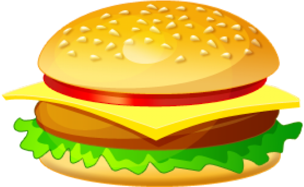 Healthy Food Clipart Burger - Burger Clip Art Png Transparent Png (640x480), Png Download