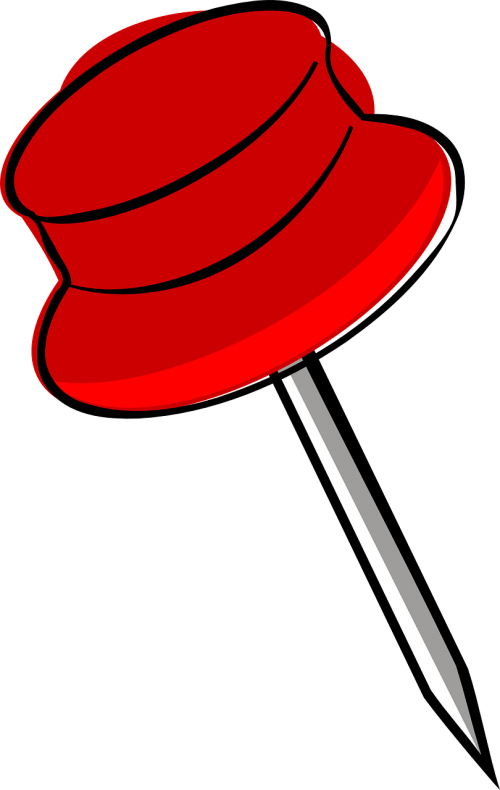 Drawing Pin Pushpin Push Svg Free Stock - รูป มุด Png Clipart (500x790), Png Download