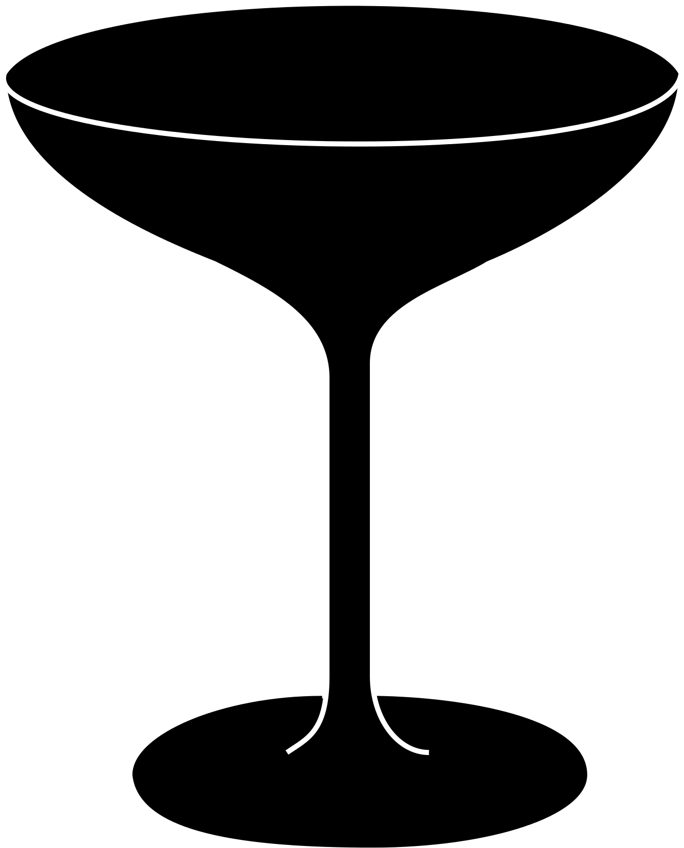 Cocktail Clipart Prosecco - Bicchiere Sagoma - Png Download (2000x2000), Png Download