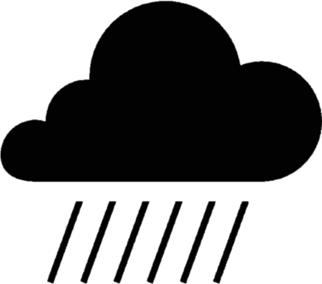 Rain Cloud Silhouette Clipart (626x626), Png Download