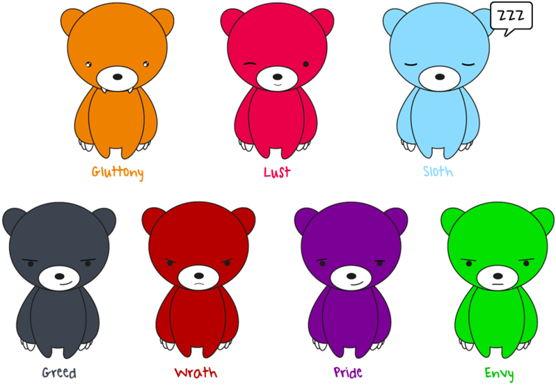 The Seven Sinful Bears - Giant Panda Clipart (900x633), Png Download