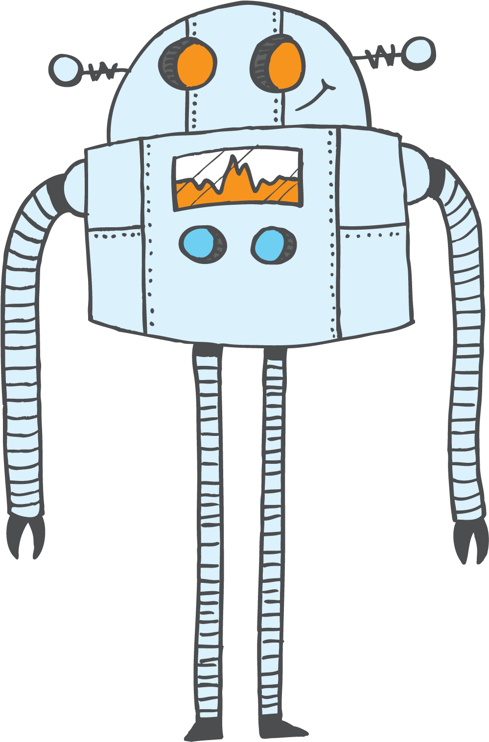 Dgs Robots-04 - Cartoon Clipart (1500x2100), Png Download