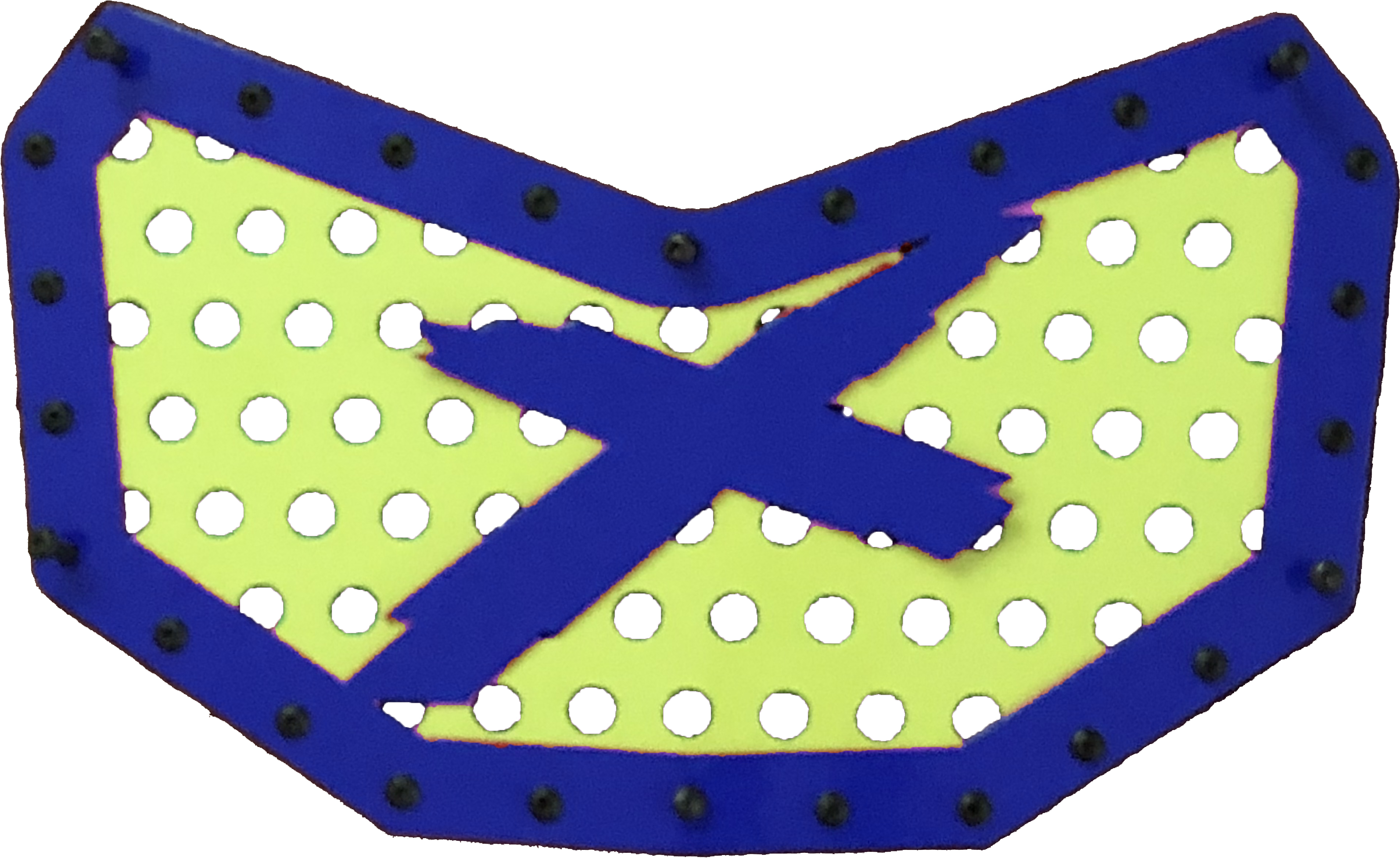 X3 Bullet Hole Grill-blue - Circle Clipart (4032x3024), Png Download