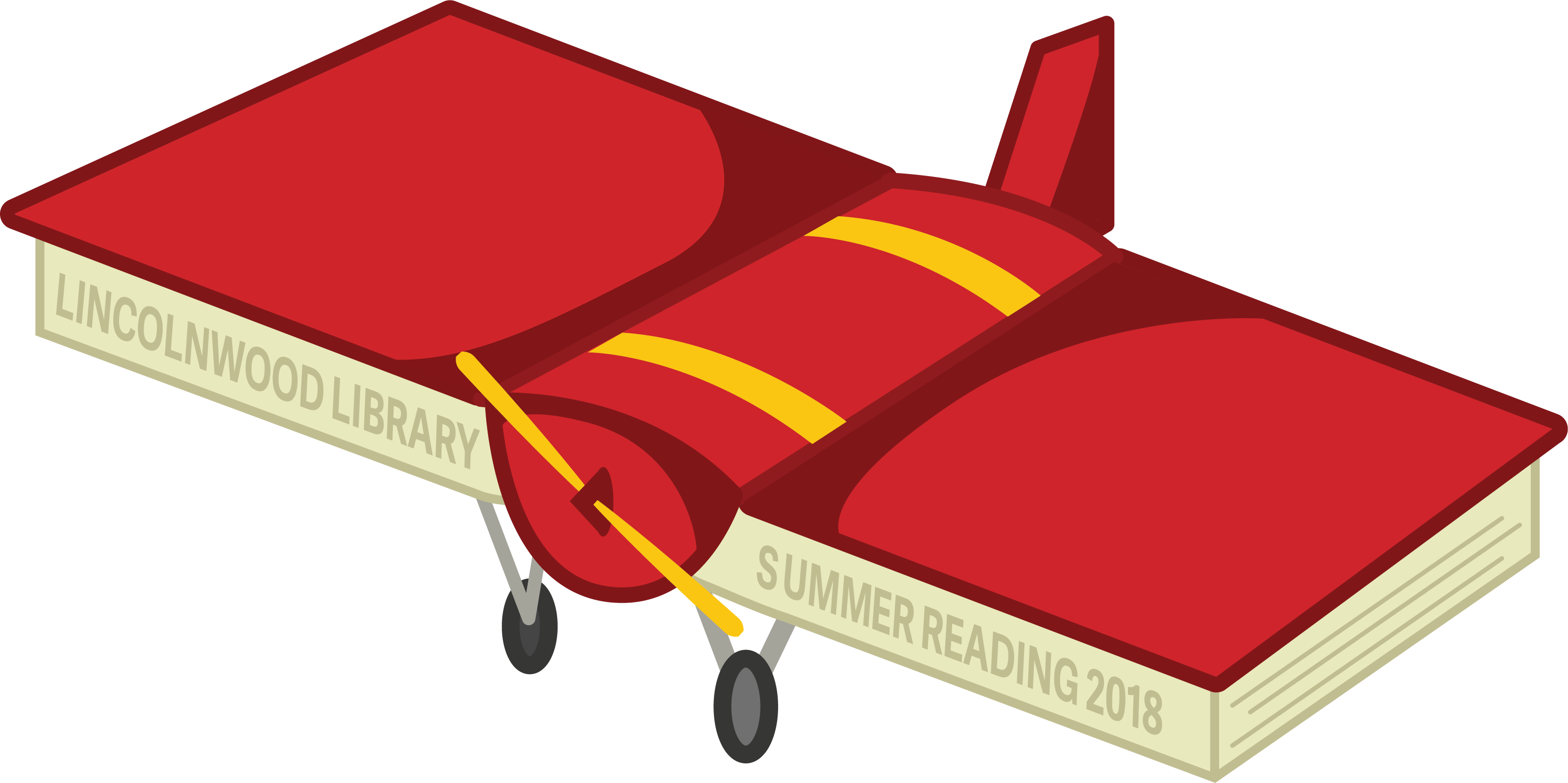 Summer Reading Kickoff Party - Monoplane Clipart (3200x1597), Png Download