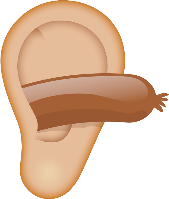 Weird Ear Emoji Result - Dimethylmercury Clipart (800x800), Png Download