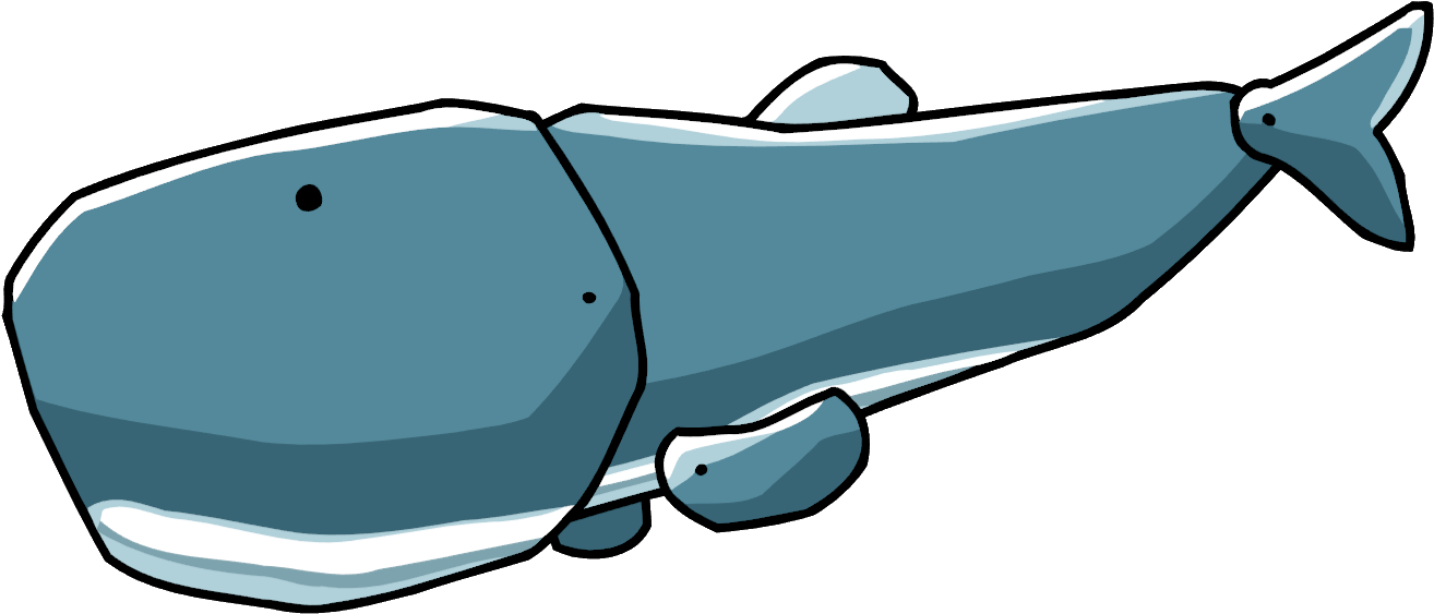 Humpback Whale Clipart Scribblenauts - Scribblenauts Sperm Whale - Png Download (1326x579), Png Download
