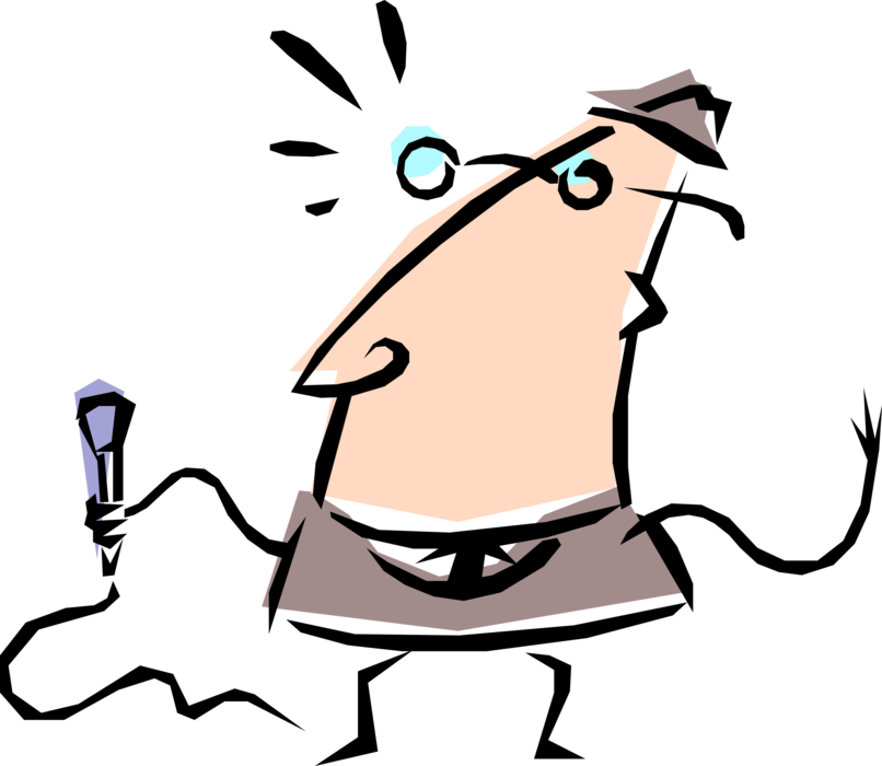 Vector Illustration Of Television Reporter Interviews - Education Clipart (806x700), Png Download