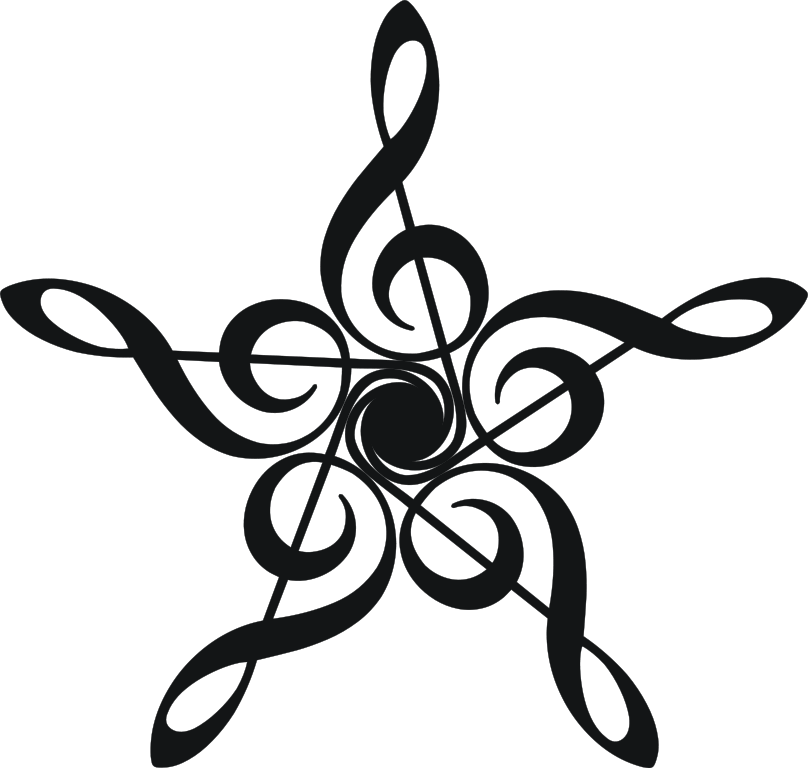 Bass - Treble Clef Star Clipart (808x768), Png Download