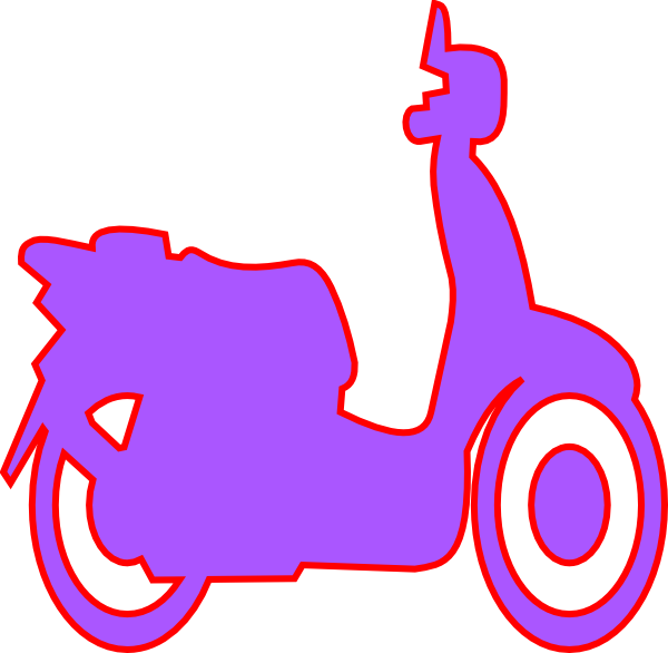 Scooter Purple Clip Art At Clker - Clip Art - Png Download (600x586), Png Download