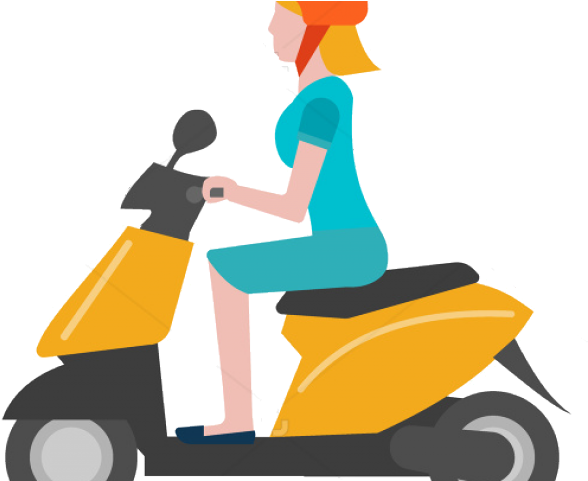 Scooter Clipart Couple - Png Download (640x480), Png Download