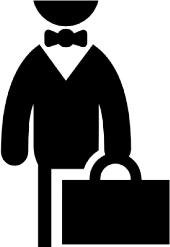 Businessman Clipart Suitcase - Internship Black And White - Png Download (640x480), Png Download