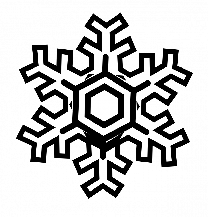 Clip Black And White Jokingart Com - Snowflake Clip Art - Png Download (817x852), Png Download