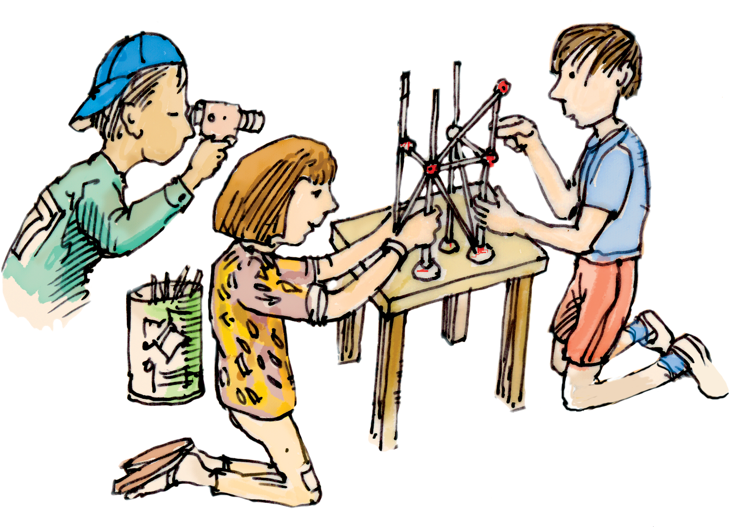 The Marathon Public Library Is Located At 3251 Overseas - Maker Space Cartoon Clipart (1650x1145), Png Download