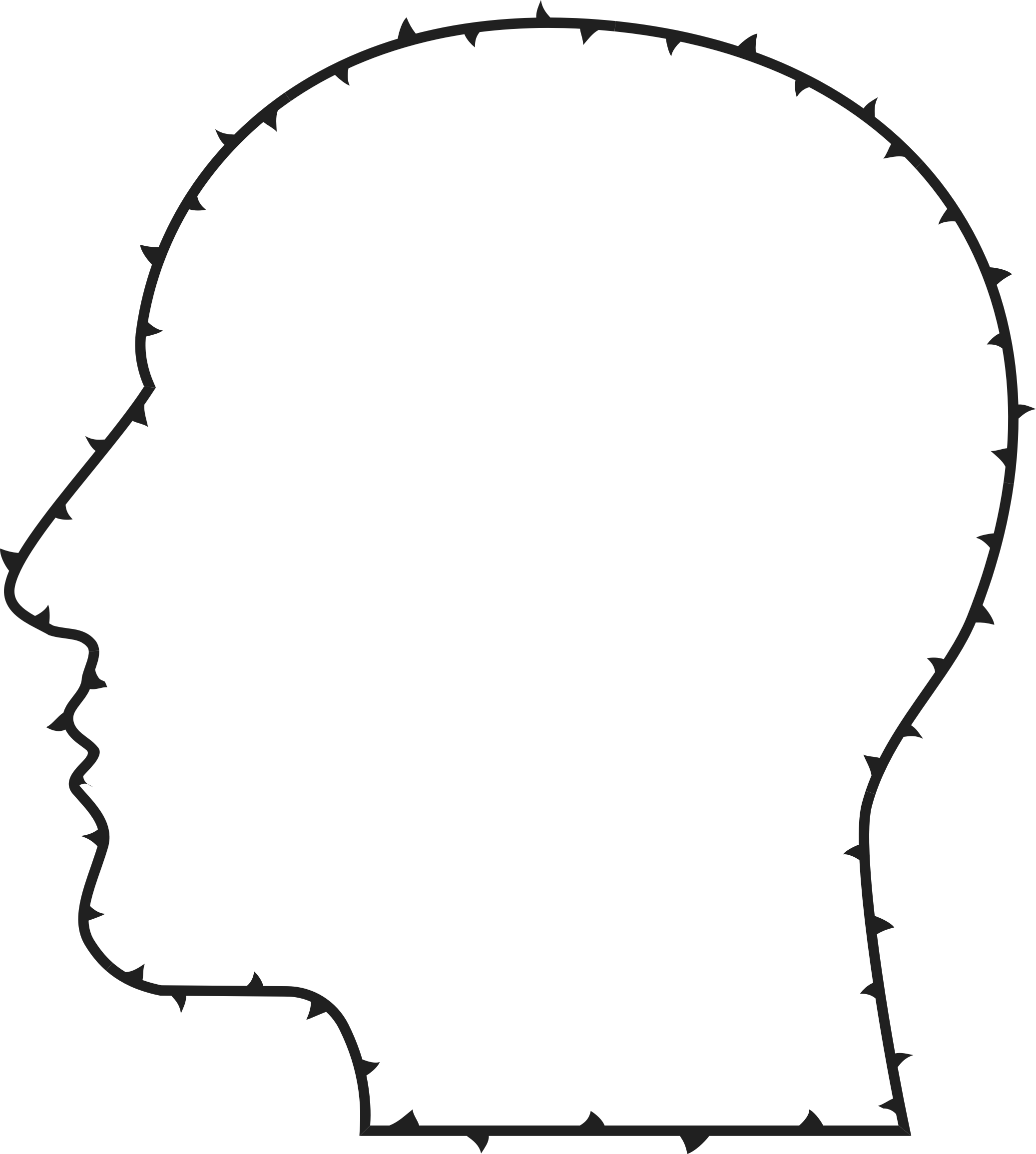 Thorns Head Clipart (2074x2310), Png Download