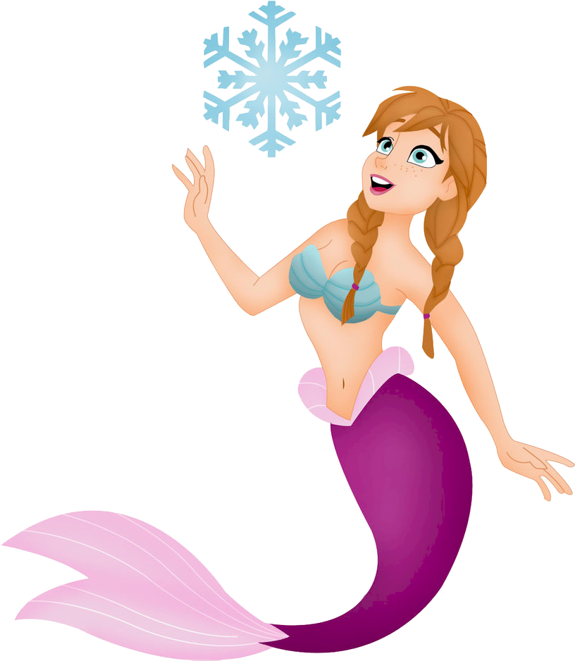 Clip Art Mermaid - Disney Princess Mermaids Elsa And Anna - Png Download (815x955), Png Download