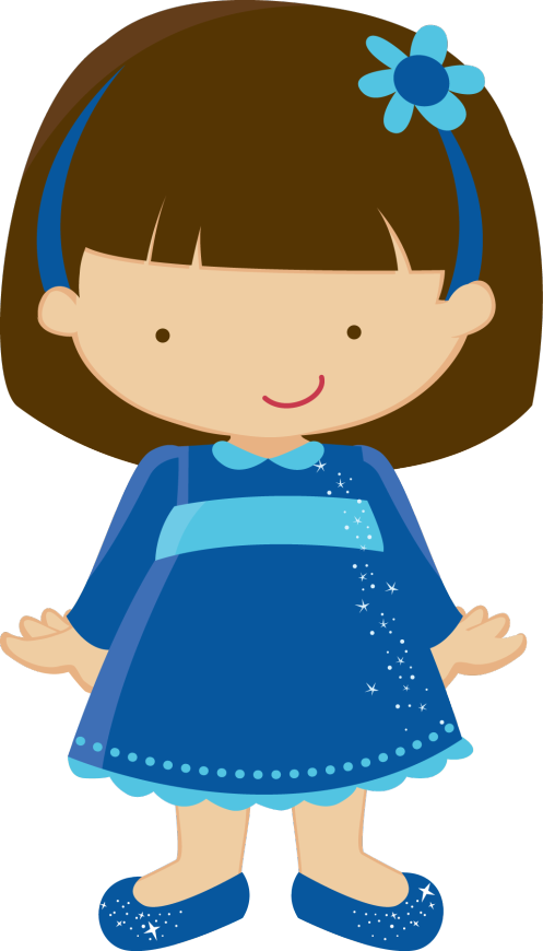 Folder Clipart File Management - Muñeca De Vestido Azul Animada - Png Download (497x870), Png Download