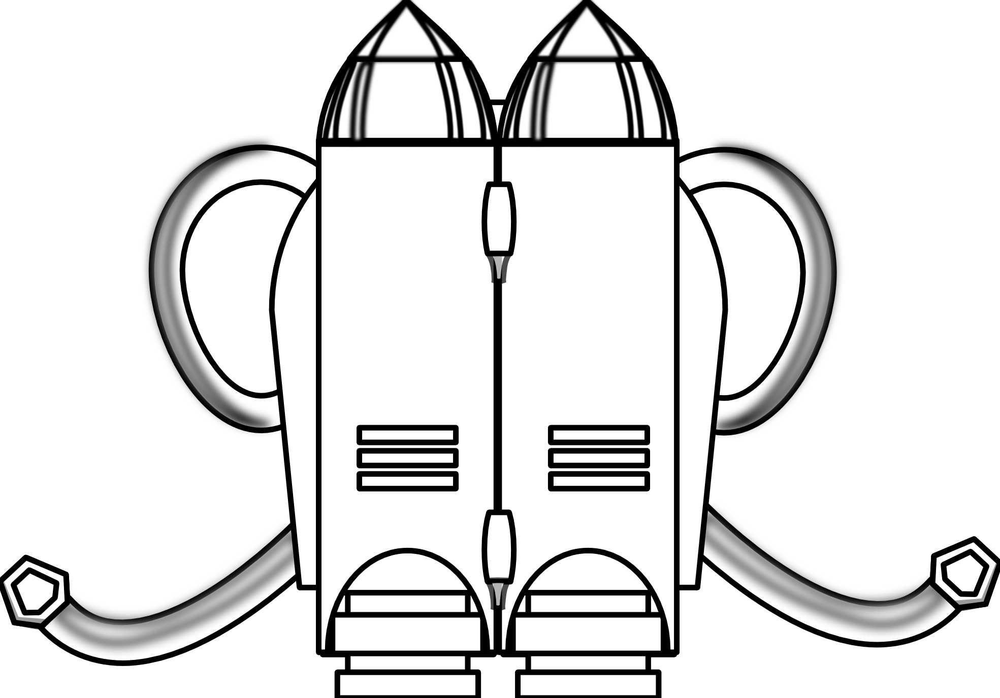 Clipart Info - Jetpack Drawing - Png Download (1969x1376), Png Download