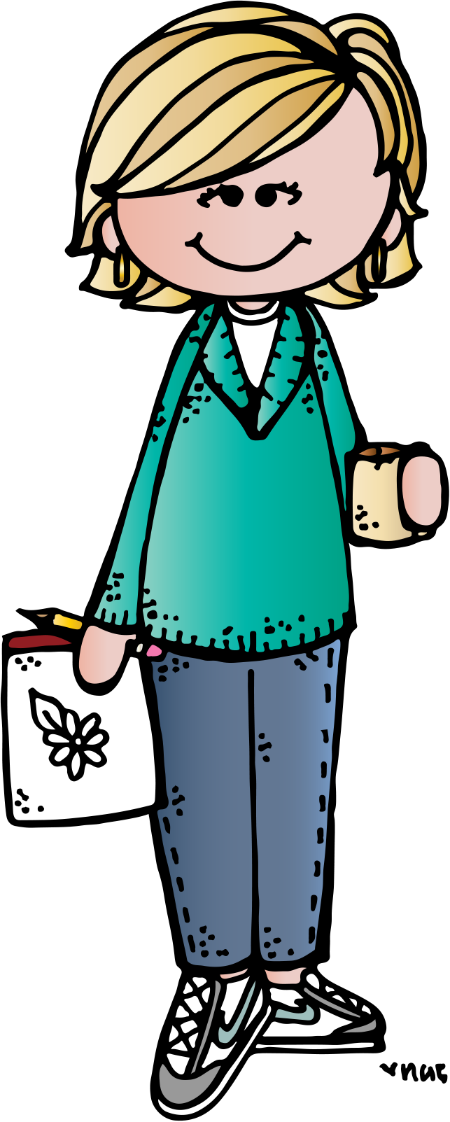 Picture Freeuse Stock Maestra Dibujo Mel N Headz Pinterest - Dibujo De Una Maestra Clipart (643x1603), Png Download