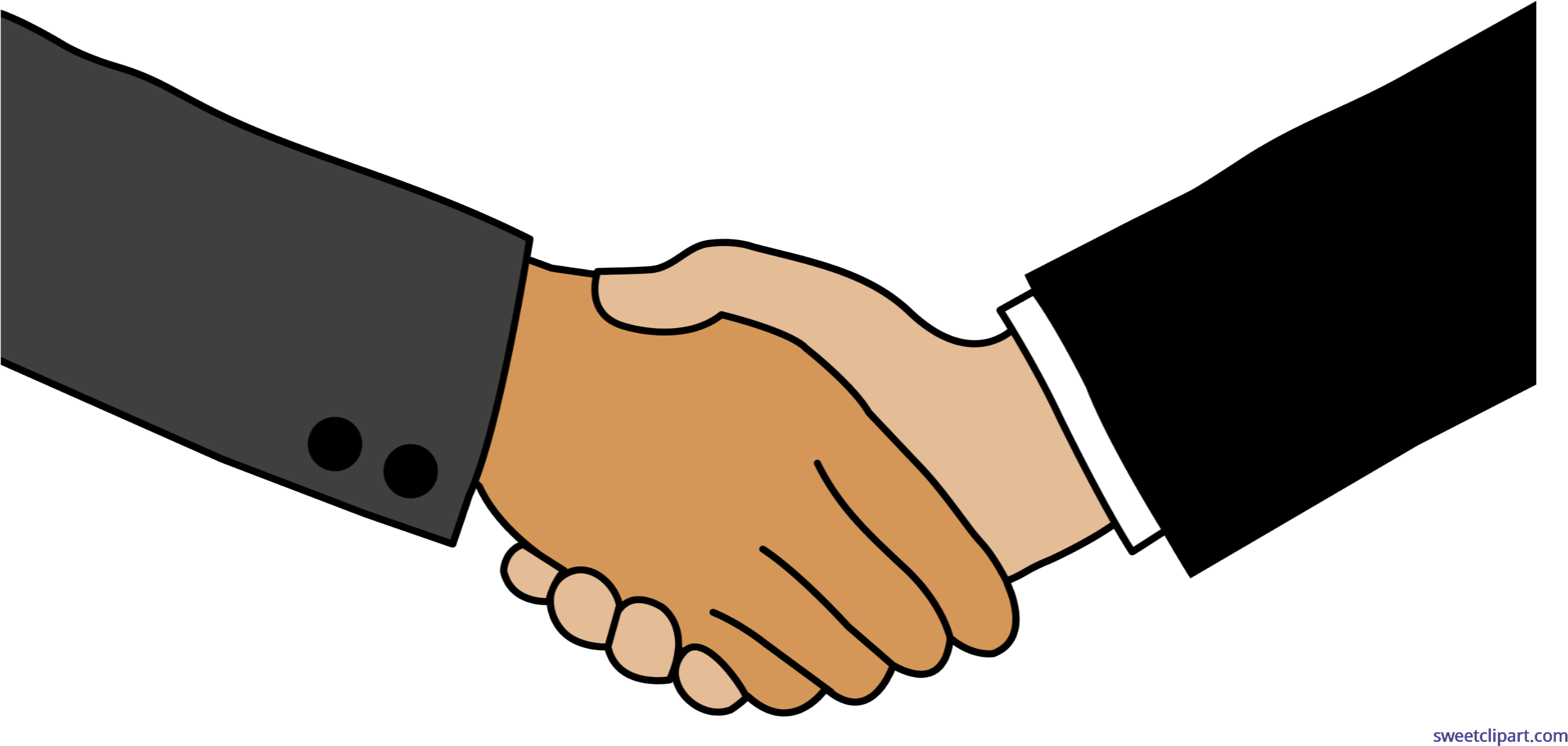 Clip Art Sweet - Business Deal Handshake Clip Art - Png Download (4805x2343), Png Download
