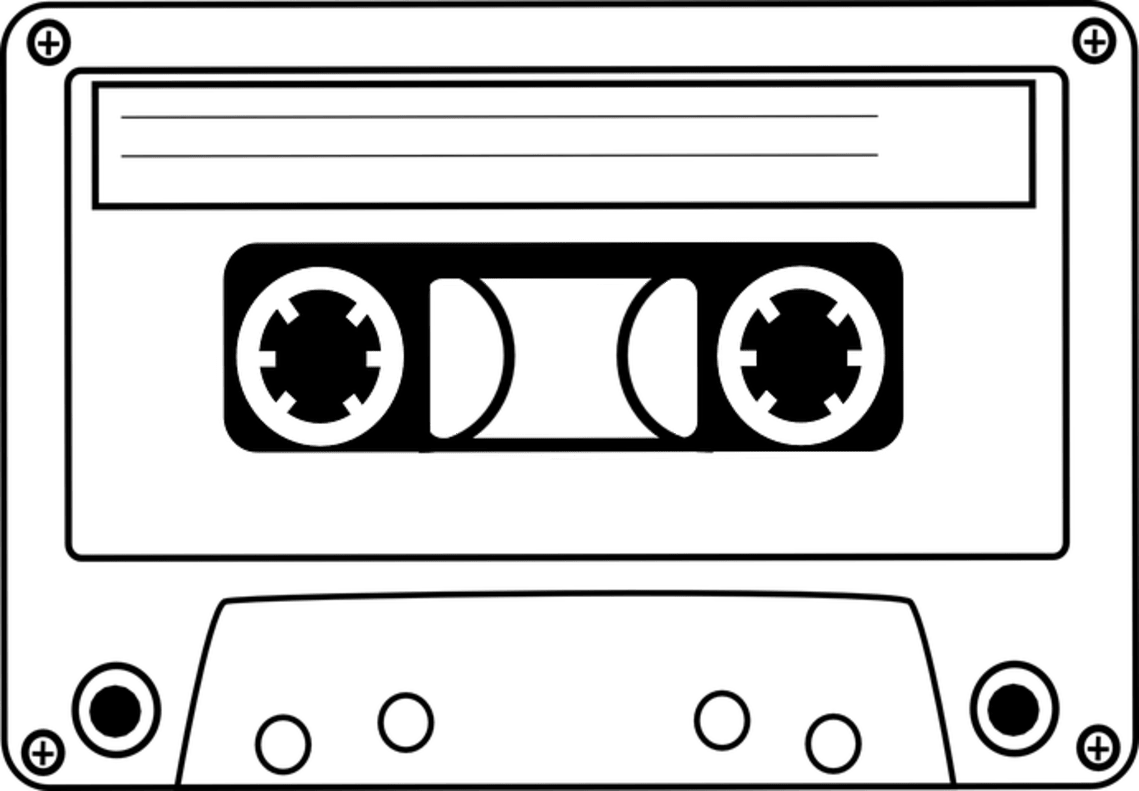 Clip Art Transparent Stock Growing Up In The - Black And White Cassette Tape Clipart - Png Download (691x480), Png Download