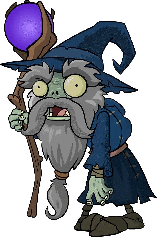 Dark Wizard Png - Plants Vs Zombies Zombie Merlin Clipart (637x960), Png Download