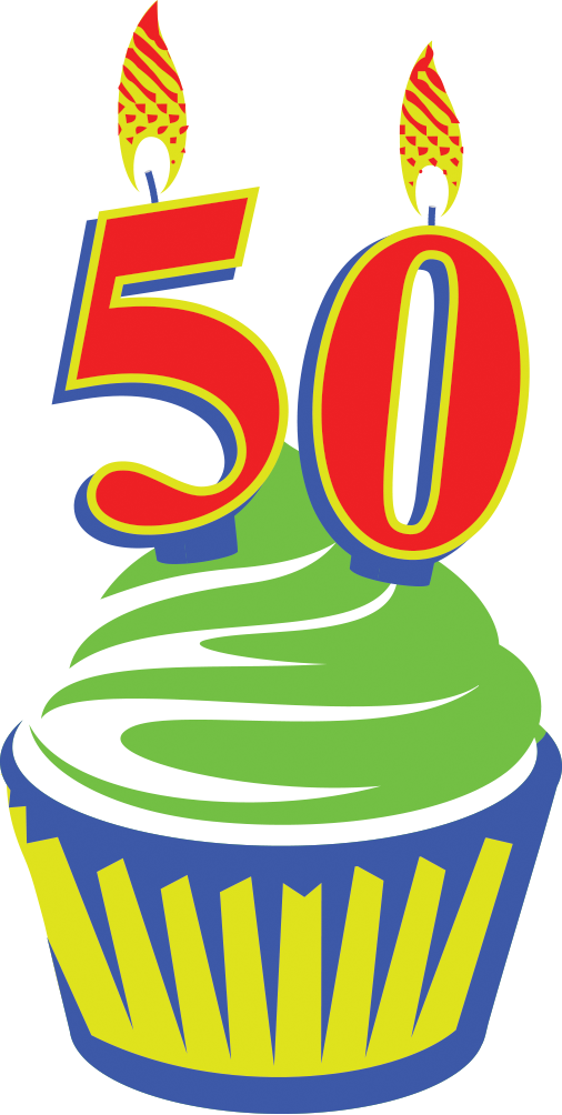 Happy Birthday 50 Png Clipart (506x1004), Png Download