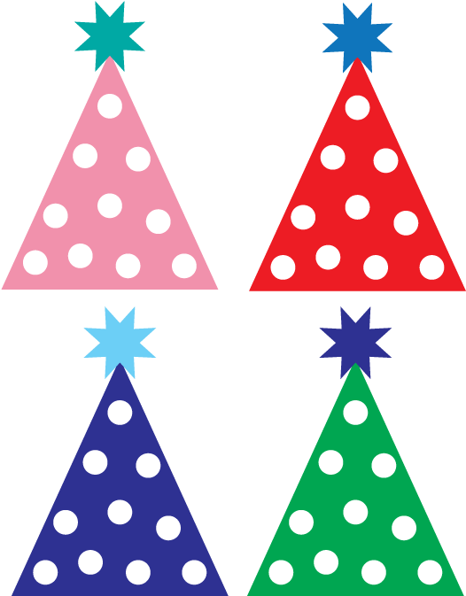 Free Clip Art 50th Birthday - Polka Dot Party Hat Clipart - Png Download (600x700), Png Download