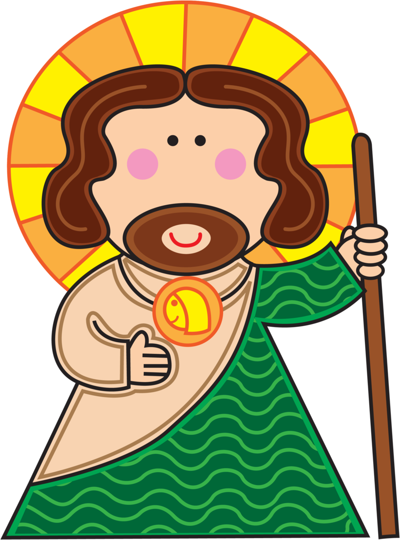 Distroller Judas Tadeo Vector - San Juditas Distroller Clipart (900x1118), Png Download