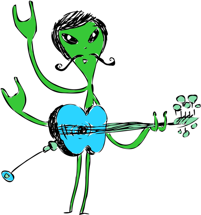 Line Art Cartoon Leaf Stock Eating - Set 5 Aliens 2.25" Large Buttons Pins Scary Emo Girly Clipart (723x750), Png Download