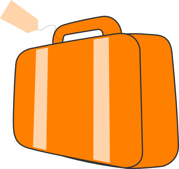 Download Orange Suitcase Clipart Suitcase Baggage Clip - Cartoon Suitcase Clip Art - Png Download (600x566), Png Download