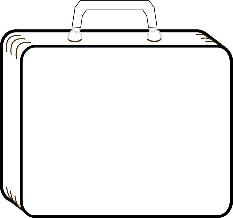 Download Luggage Outline Clipart Suitcase Baggage Clip - Suitcase
