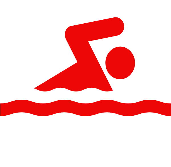 Swimming Icon Red Png Clipart (600x586), Png Download