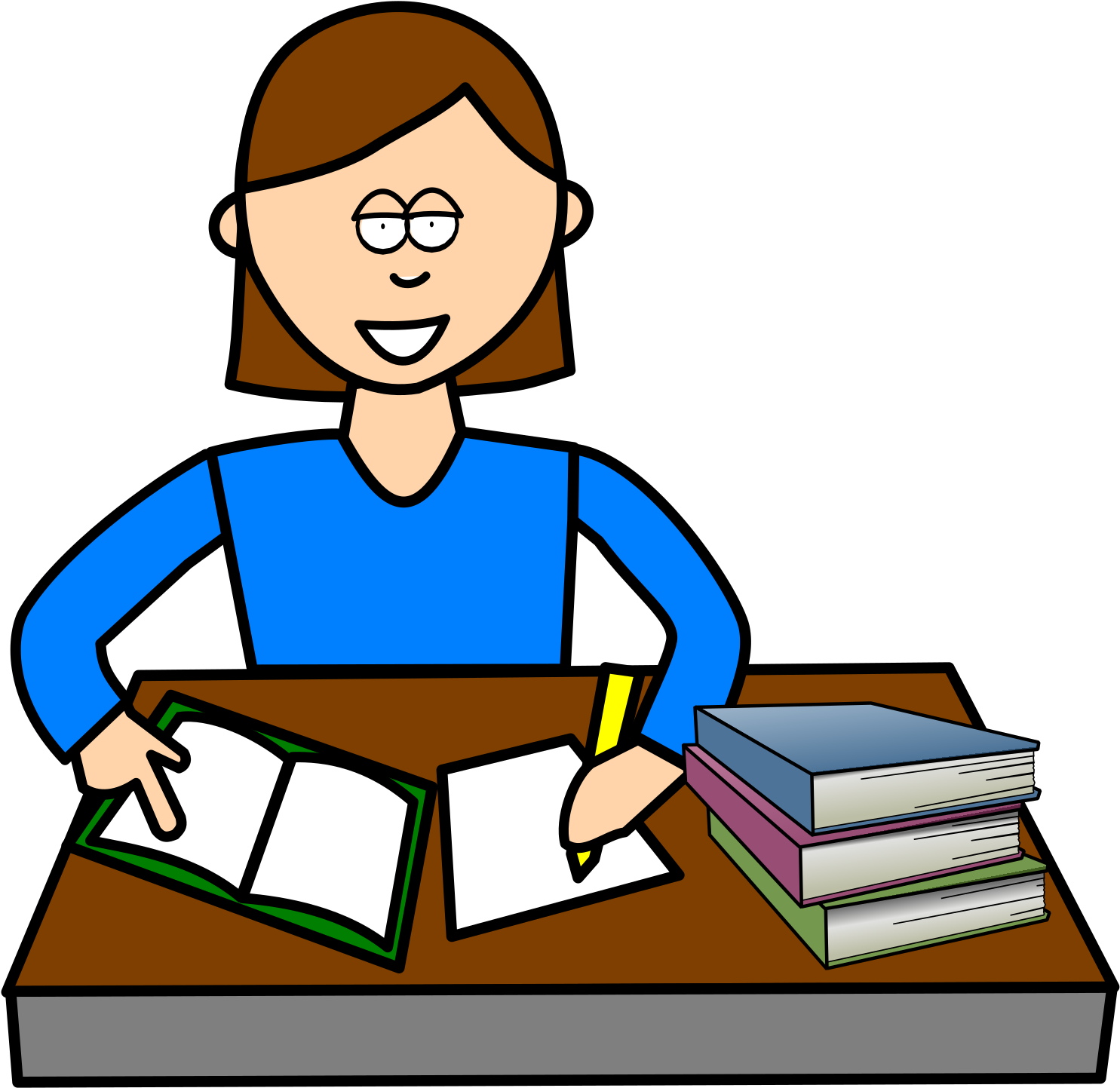 Student Studying Science Clipart - Study Clipart - Png Download (600x583), Png Download